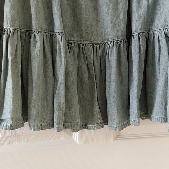 Women's Denim Flowy Skirt - Picture 3 of 3